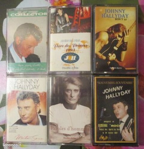 Cassettes audio Johnny Hallyday albums-concerts 0 H�rouville-Saint-Clair (14)