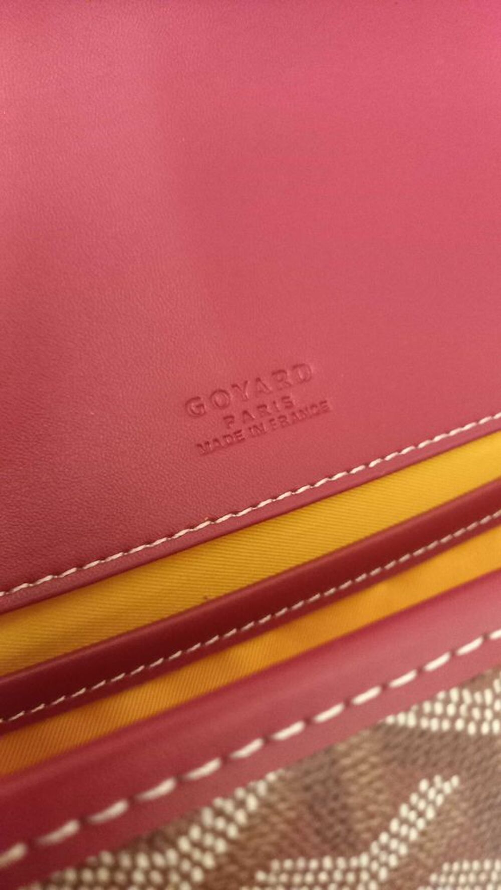 dupe burgundy Belv&eacute;d&egrave;re goyard neuf 200e remis en main propre Maroquinerie