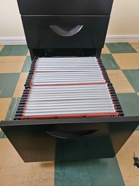 Meuble+� +roulettes.+Deux+tiroirs+et+un+grand+tiroir+pour+ranger+des+documents.+Longueur+50+cm.+Largeur+39,5+cm.+Hauteur+70+cm 30 Morhange (57)