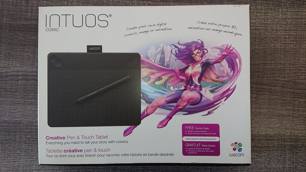 Tablette Graphique Wacom Intuos Comic Pen et Touch Noir Matériel informatique