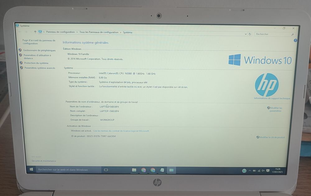 Ordinateur HP - 120 € Matériel informatique
