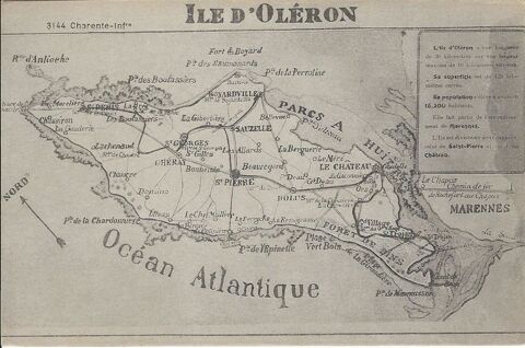 CPA Olron carte gographique 4 Nieuil-l'Espoir (86)