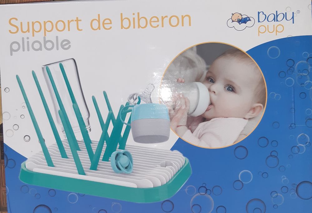 Egouttoir &agrave; Biberons Pliable Vert Puériculture