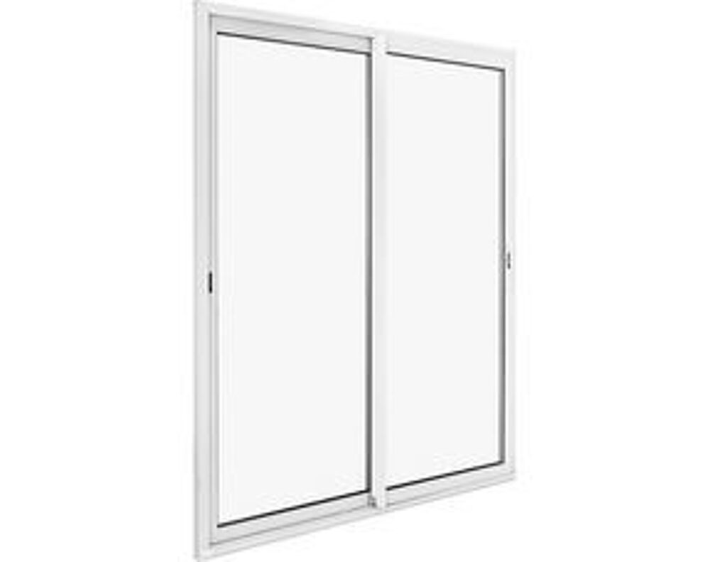 Baie vitr&eacute;e en aluminium blanc en stock Bricolage