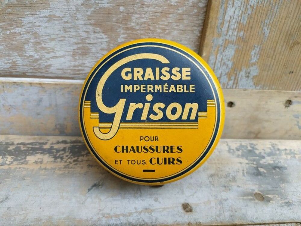 Ancienne Boite Publicitaire Cirage Grison Graisse 