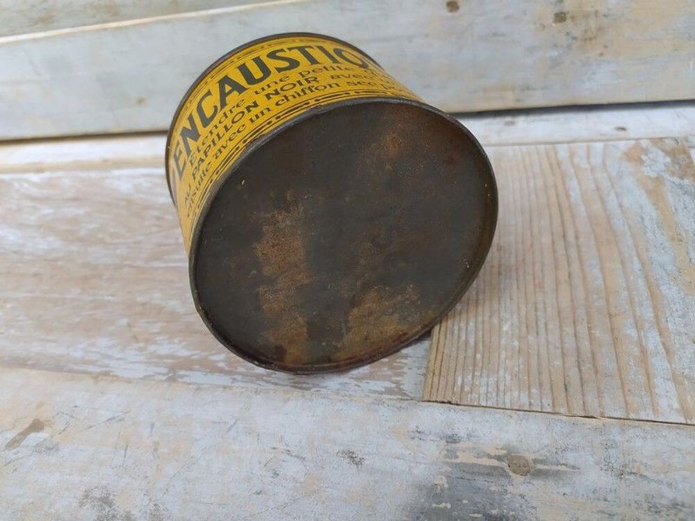 Ancienne Boite Encaustique Papillon Noir Collection Cirage 