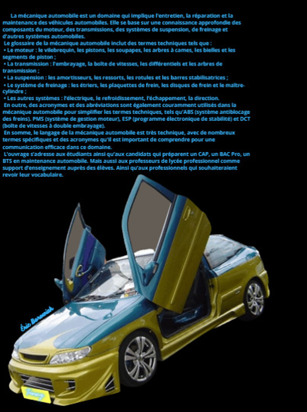 Le glossaire de la m&eacute;canique automobile Livres et BD
