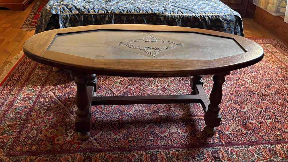 Table basse bois/&eacute;tain Meubles