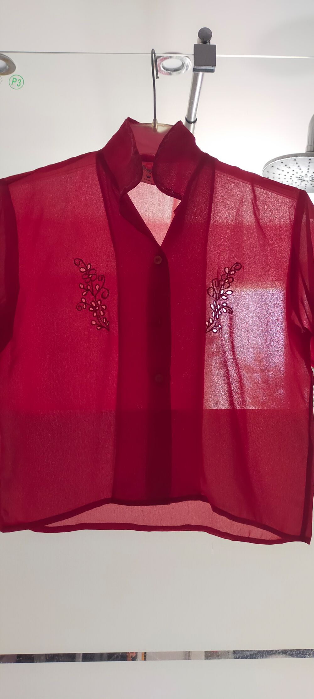 chemisier fille uni rouge de la " boutique &agrave; l'ile maurice Vêtements
