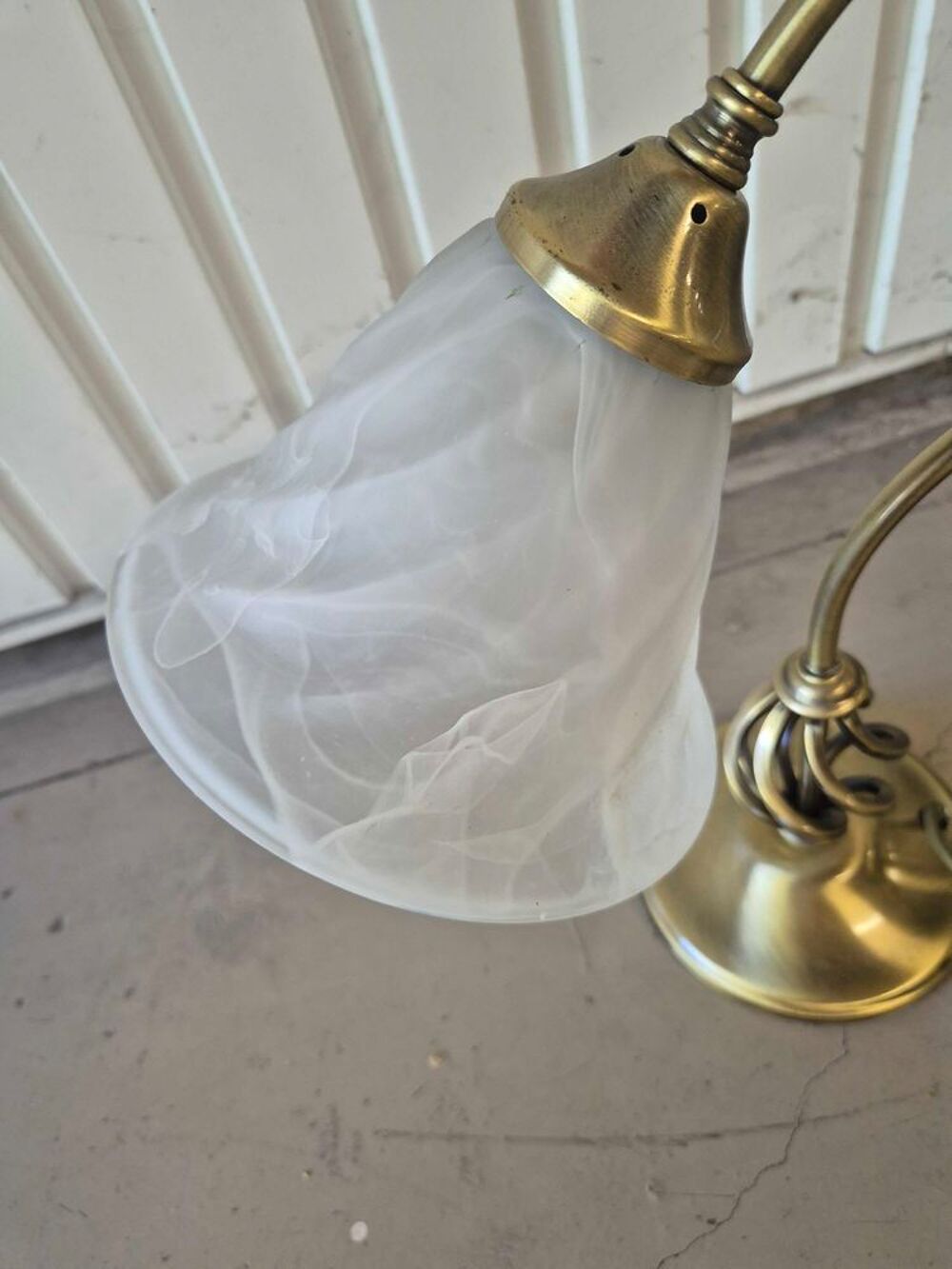 lamp Anglais cuivre et verre. Décoration