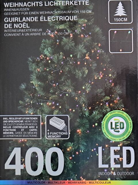 Guirlande �lectrique 400 LED, clignotante, multicolore 30 Marignane (13)