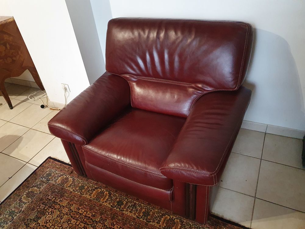 Canap&eacute; cuir et fauteuil Meubles