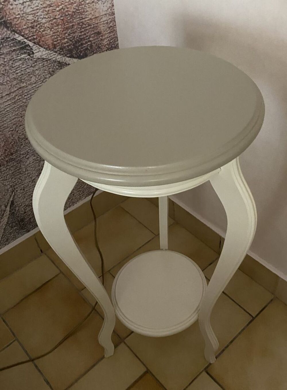 SCELLETTE ANCIENNE BOIS MASSIF CUSTOMISEE GRIS Meubles