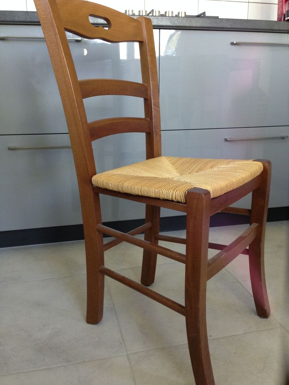 6 chaises assises en paille Meubles