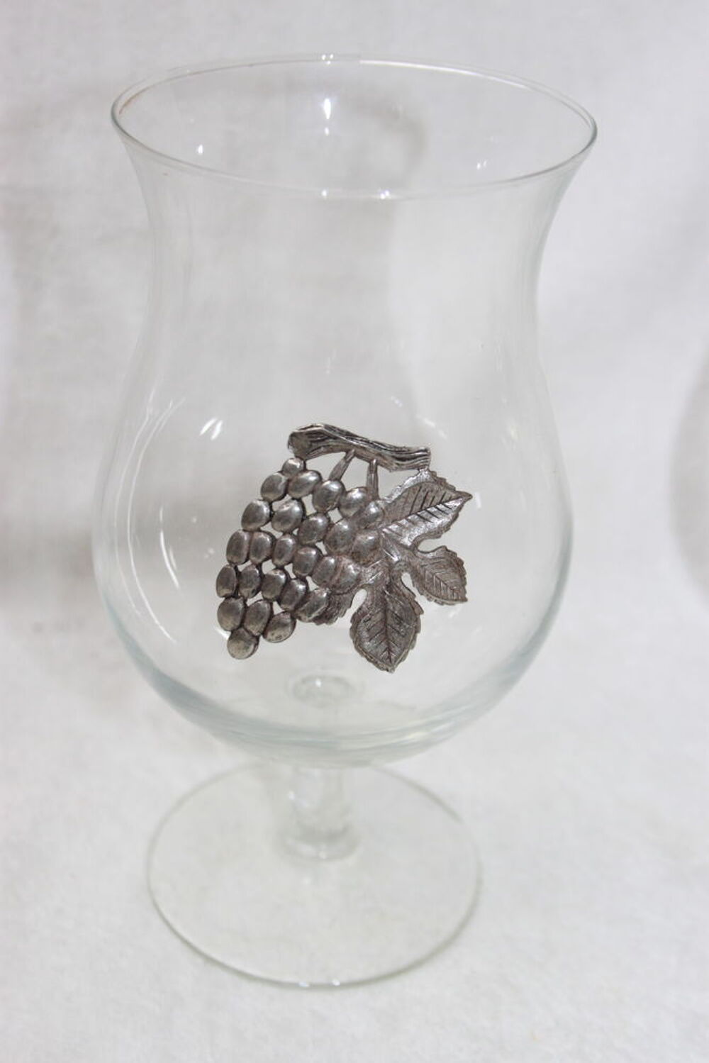 Grands Verres &agrave; Vin d&eacute;co Vigne en &eacute;tain 15 euros le lot Cuisine