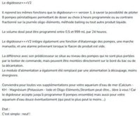   SET 3 POMPES DOSEUSES Neo3+ DIGIDOSEUR V2 + PROGRAMMATEUR +  