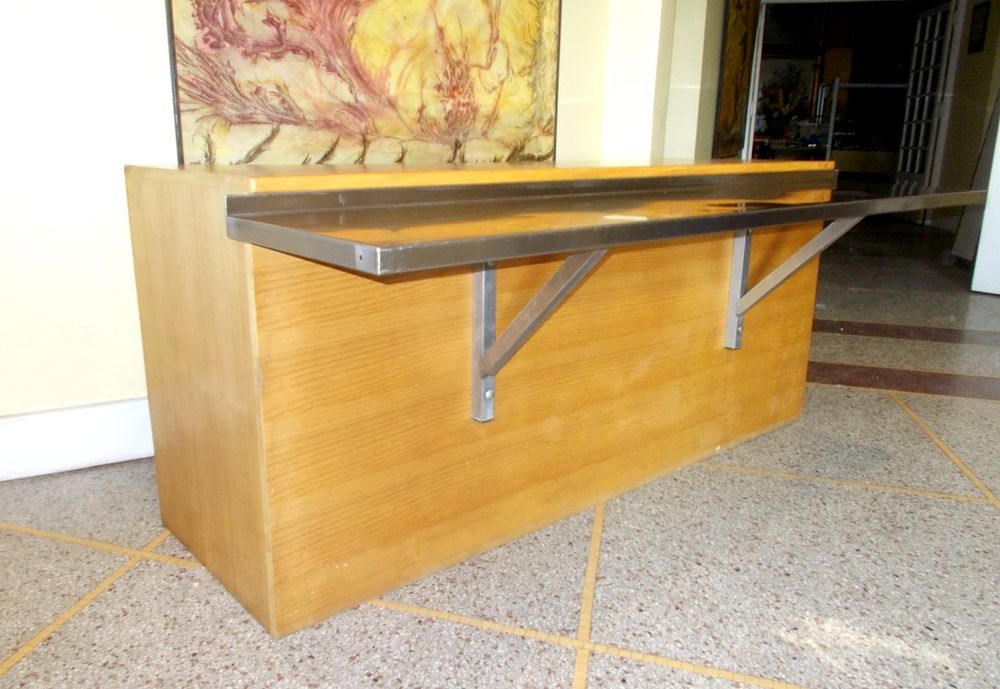 meuble en bois et inox industriel loft original Meubles