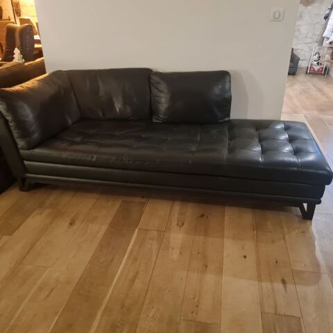 Canap� Roche Bobois noir 3 places 500 Dampierre-en-Yvelines (78)
