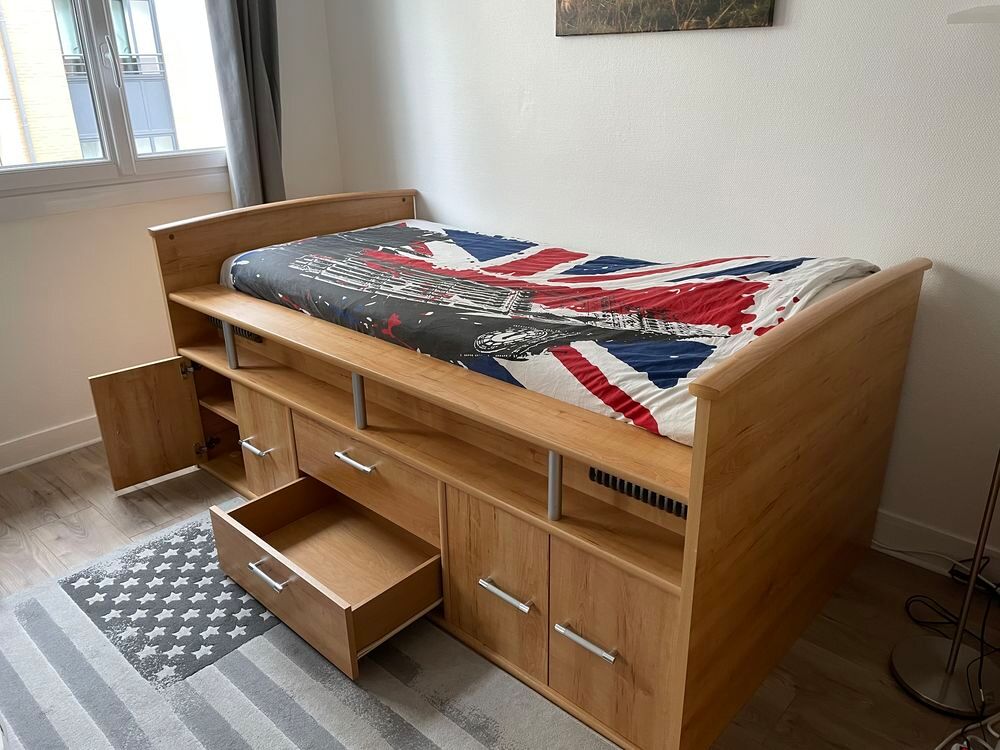 Lit Gautier avec rangement 90x200 Mobilier enfants