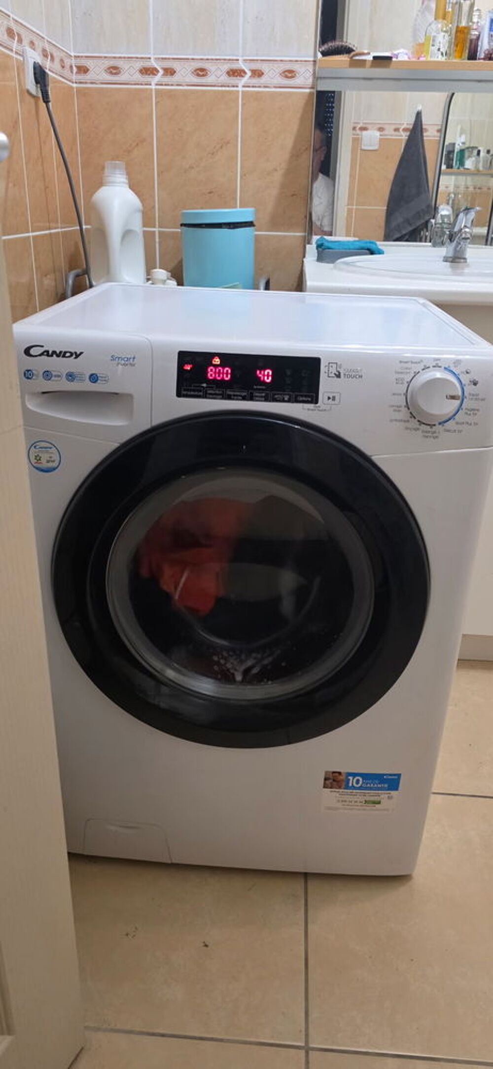 Machine 10kgs Candy connect&eacute;e et garantie en tbe Electroménager