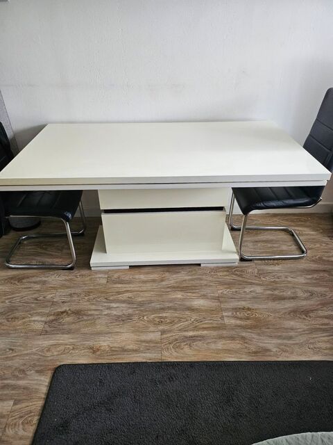 Table salle  manger blanche  100 Mcon (71)