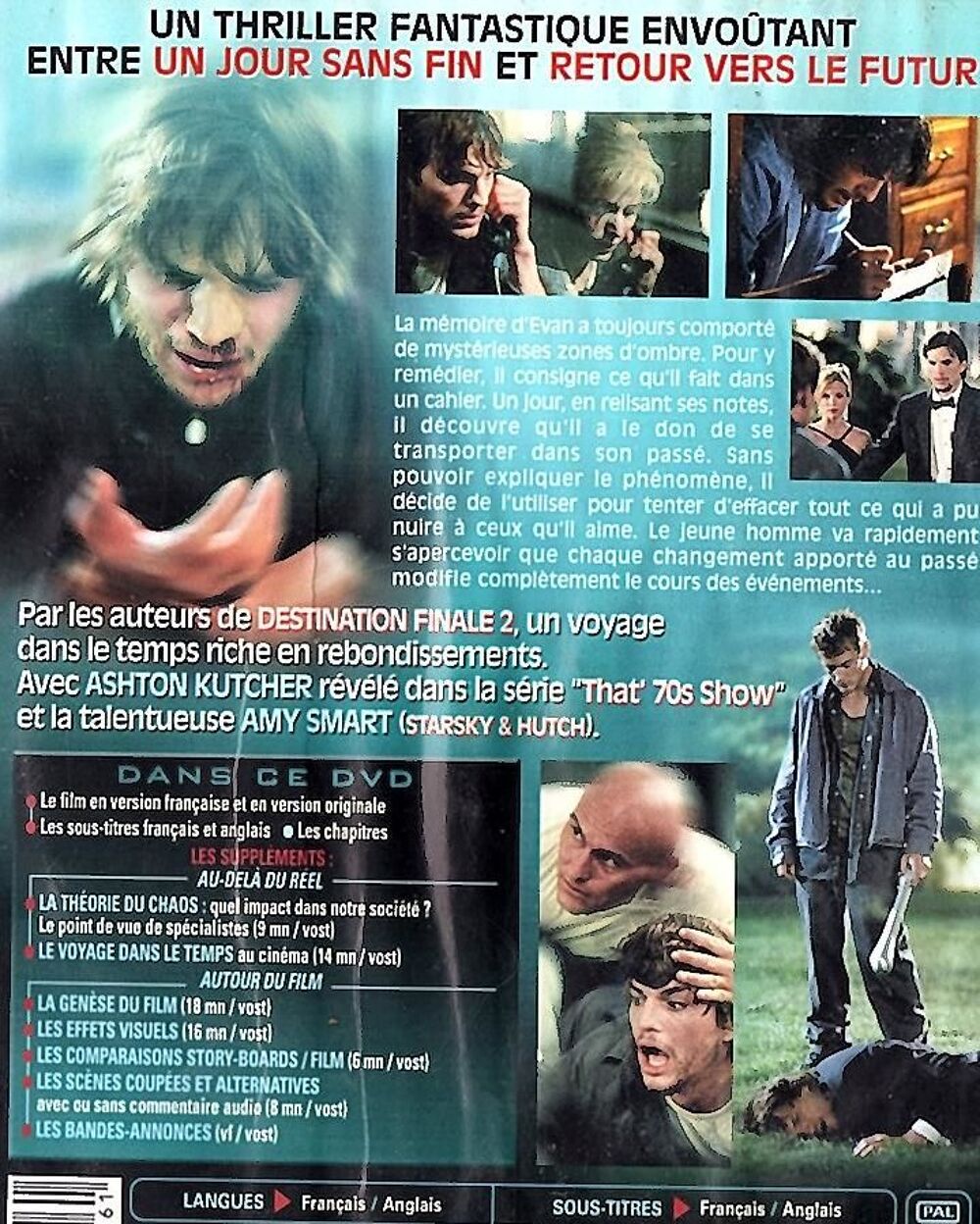 L'effet papillon (fantastique) DVD et blu-ray
