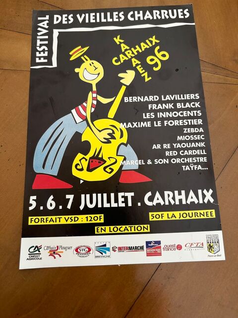 Affiche festival vieilles charrues 1996 55 Quimper (29)