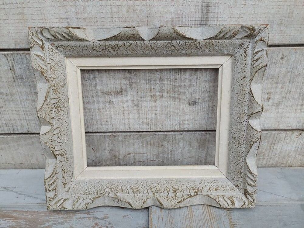Petit Cadre Bois Sculpt&eacute; Moulure Format 3F/ Ref320 Décoration