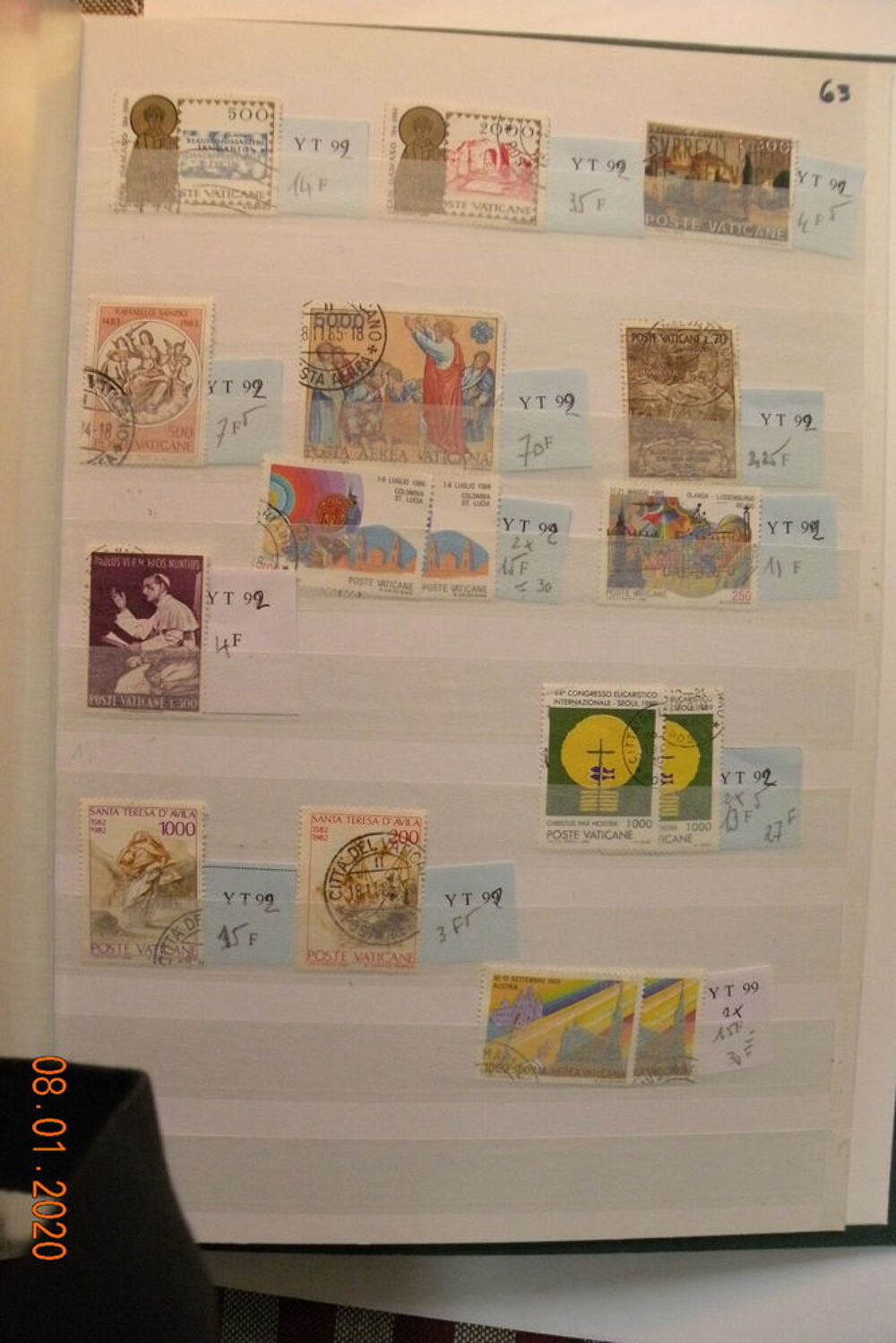 30 Timbres VATICAN 