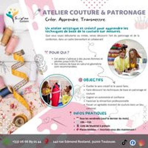   Atelier de couture patronage, cuisines Afro, sonore 