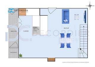  Appartement  vendre 3 pices 43 m