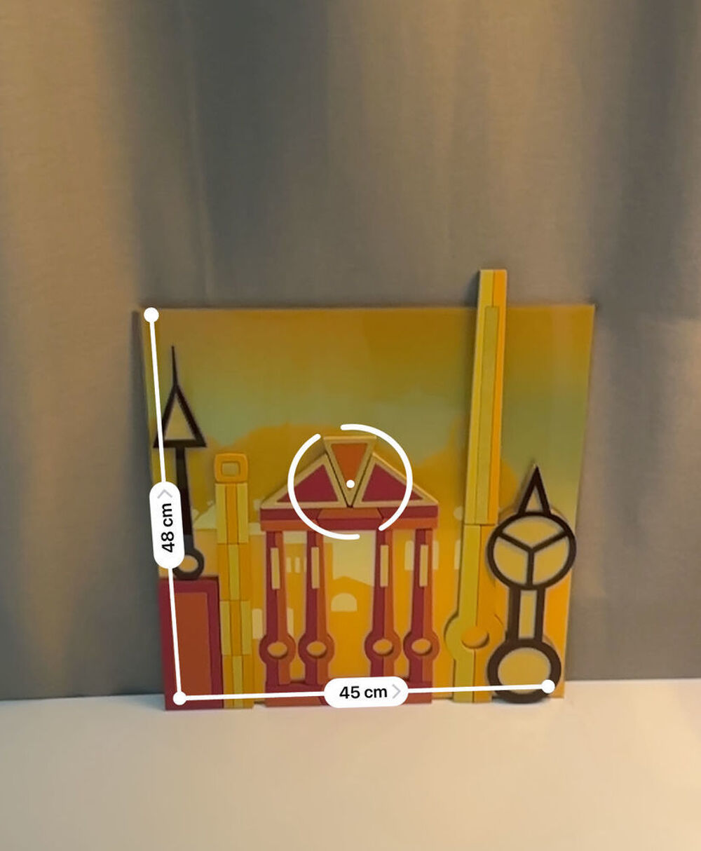 Pr&eacute;sentoir Rolex Officiel - Rare PLV de Vitrine Jaune - Design G&eacute;om&eacute;trique 