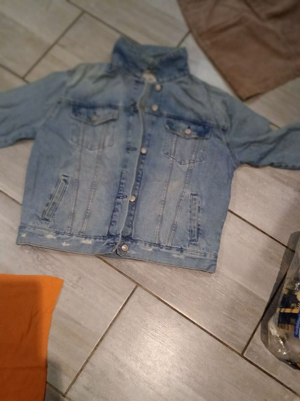 Veste jean marque Pull &amp; Bear Taille L 100% coton Vêtements