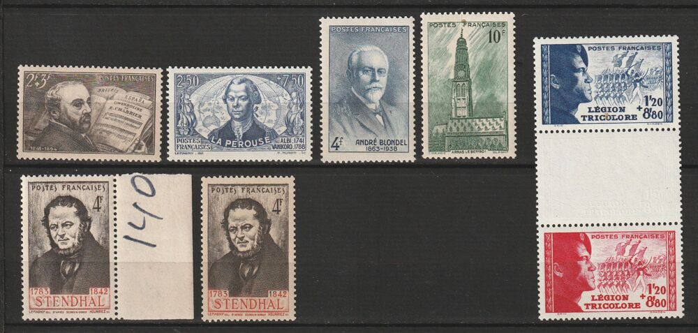 TIMBRES NEUFS** ANNEE 1942
