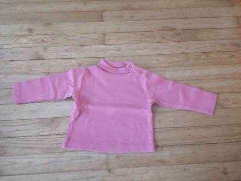 F 9 H (10) - 6 mois - Sous-pull rose avec 2 pressions 0 Paris 13 (75)