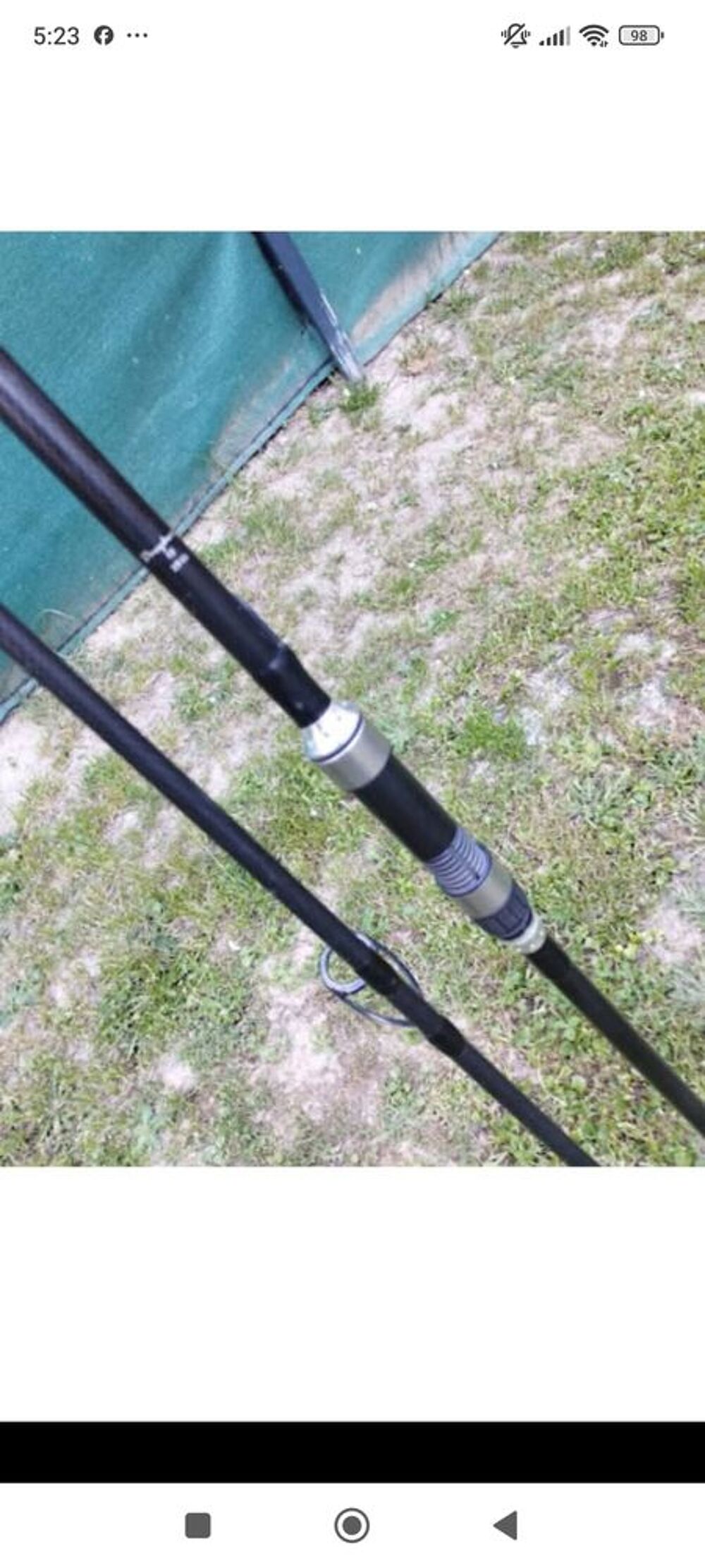 Lot de 3 cannes &agrave; p&ecirc;che a carpe Sports