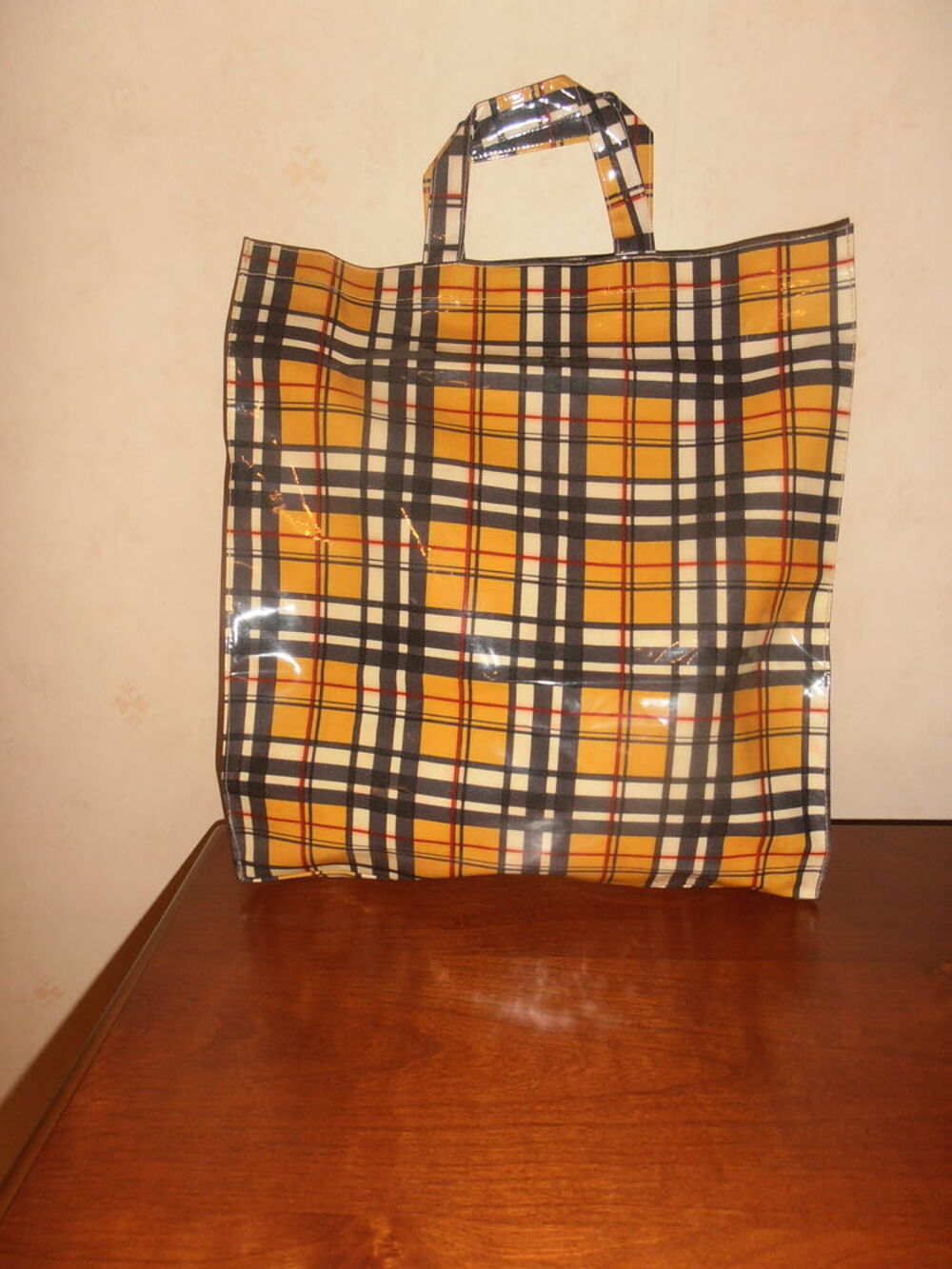 Sac carreaux en tissu enduit 2 (40) Maroquinerie