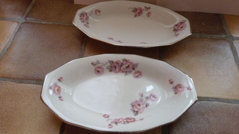 Lot de 2 plats ovales  fleurs roses 2 Saint-Sbastien-sur-Loire (44)