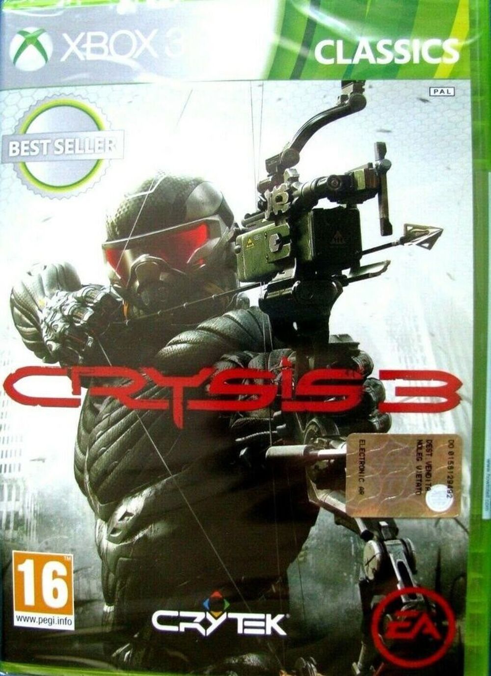 Jeu X-BOX 360 Crysis 3 Neuf Sous Blister (IT Version) Consoles et jeux vidéos