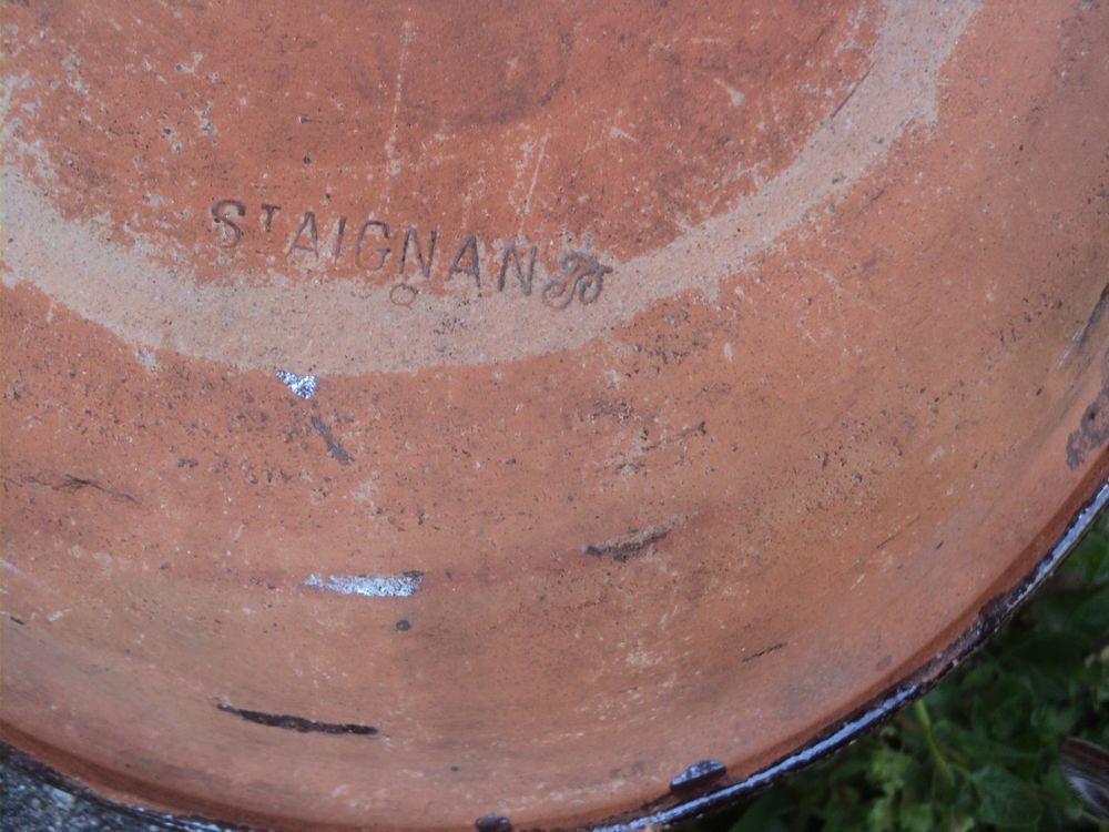 Ancien Grand Plat en Gr&egrave;s Verniss&eacute; Saint-Aignan Loir et Cher Décoration