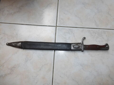 Baionnette Mauser S98/05 1er type fourreau en cuir ww1 160 Villard-Bonnot (38)
