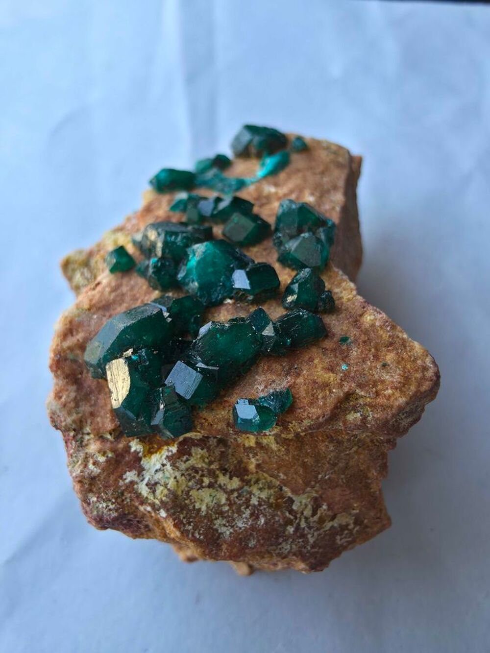 Magnifique Dioptase Brute sur Matrice-Katanga, RDC 