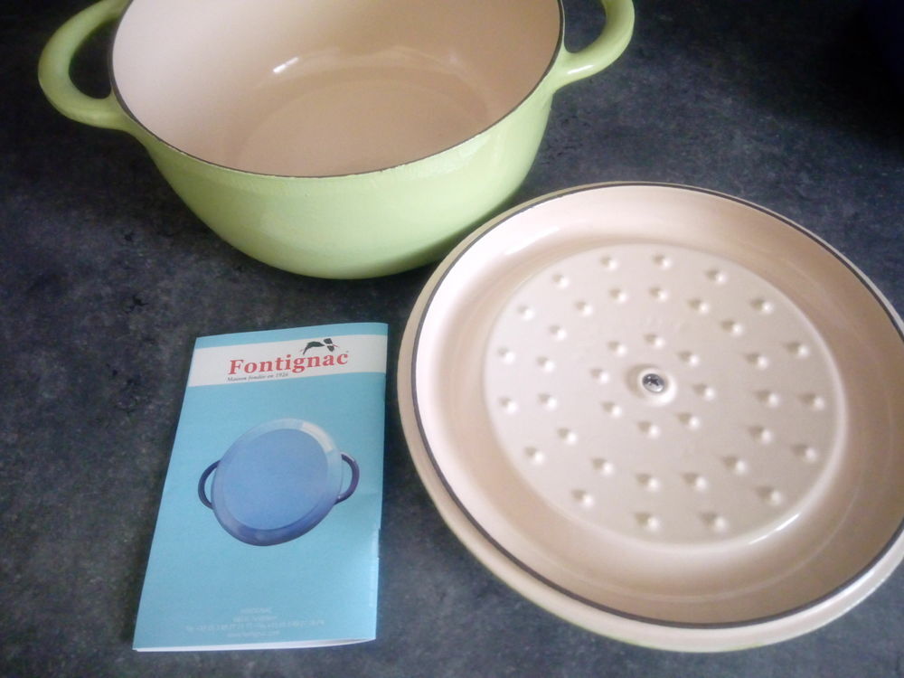 Cocotte fonte neuve &eacute;maill&eacute;e int&eacute;rieur et ext&eacute;rieur Fontigna Décoration