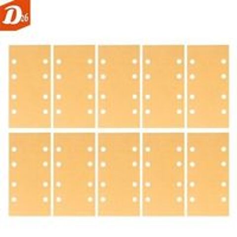  10 feuilles abrasives BOSCH 93x186mm 8 Trous Grain K240 P240 