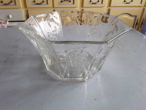 Coupe � fruits en verre transparent avec motifs ext�rieurs 15 Gometz-la-Ville (91)
