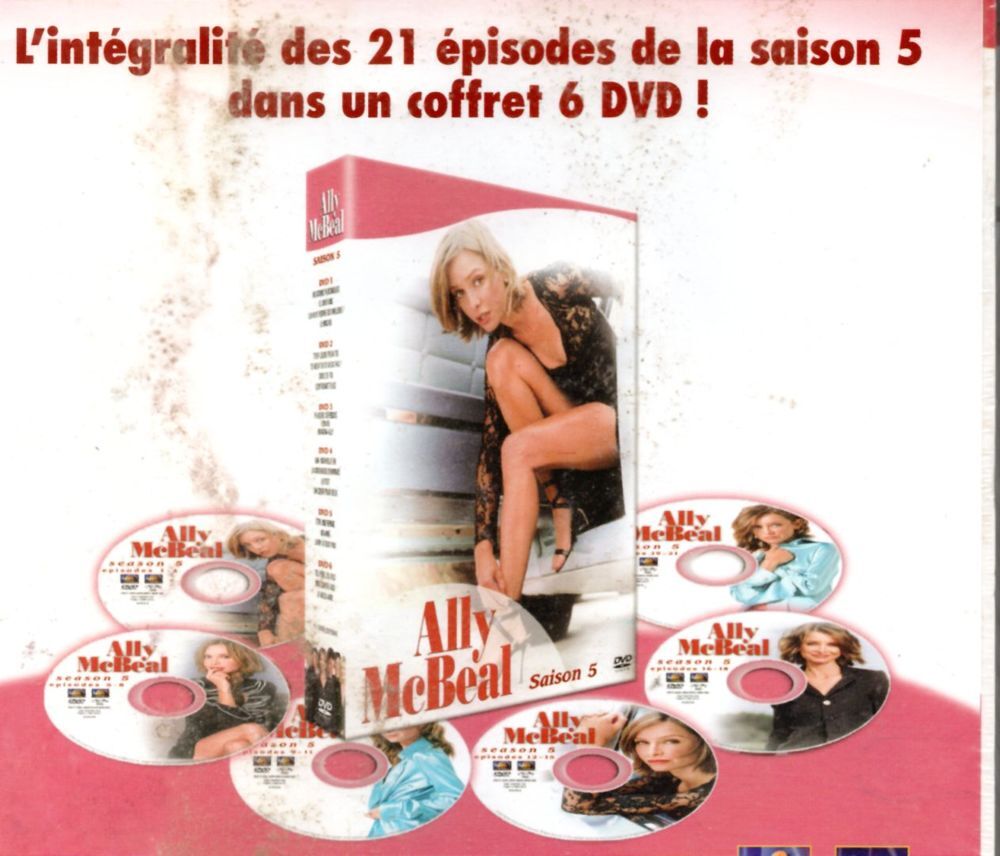 Ally McBeal SAISON5 : 	6dvd indissociables 10€ DVD et blu-ray