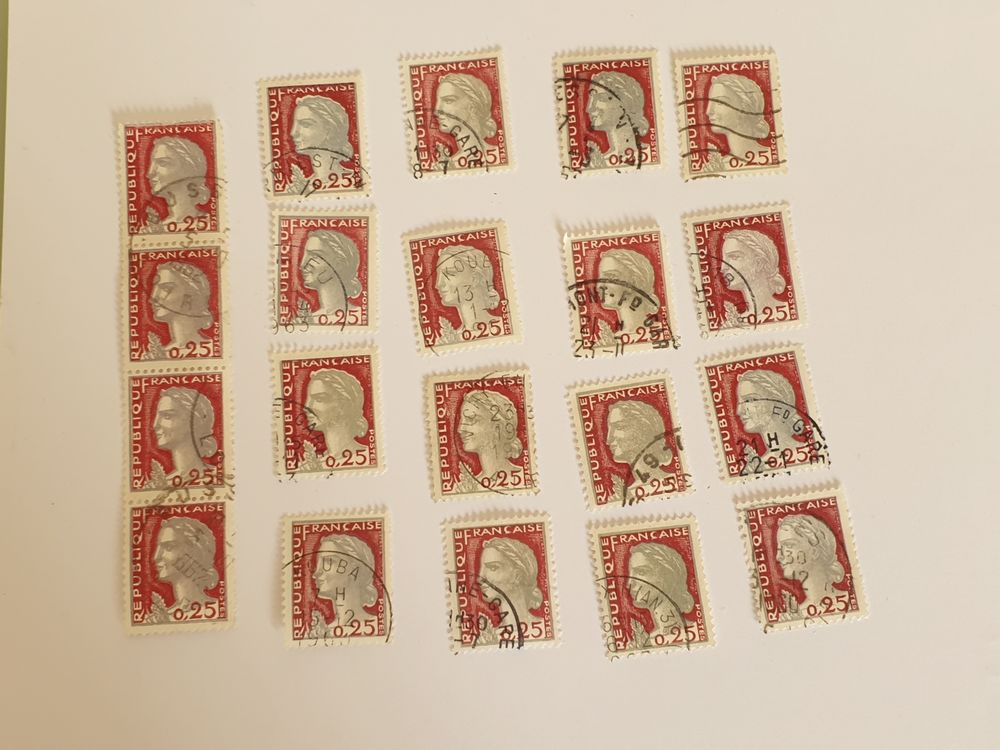 Timbre france Marianne de Decaris 0.25- 1960 - lot 0.60 eur 