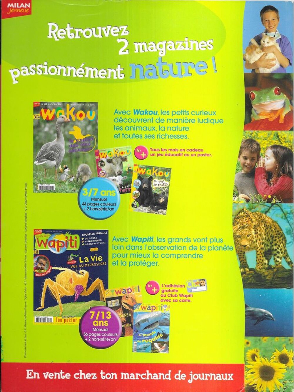 Wapiti , Magazine hors serie de 7 &agrave; 13 ans Livres et BD