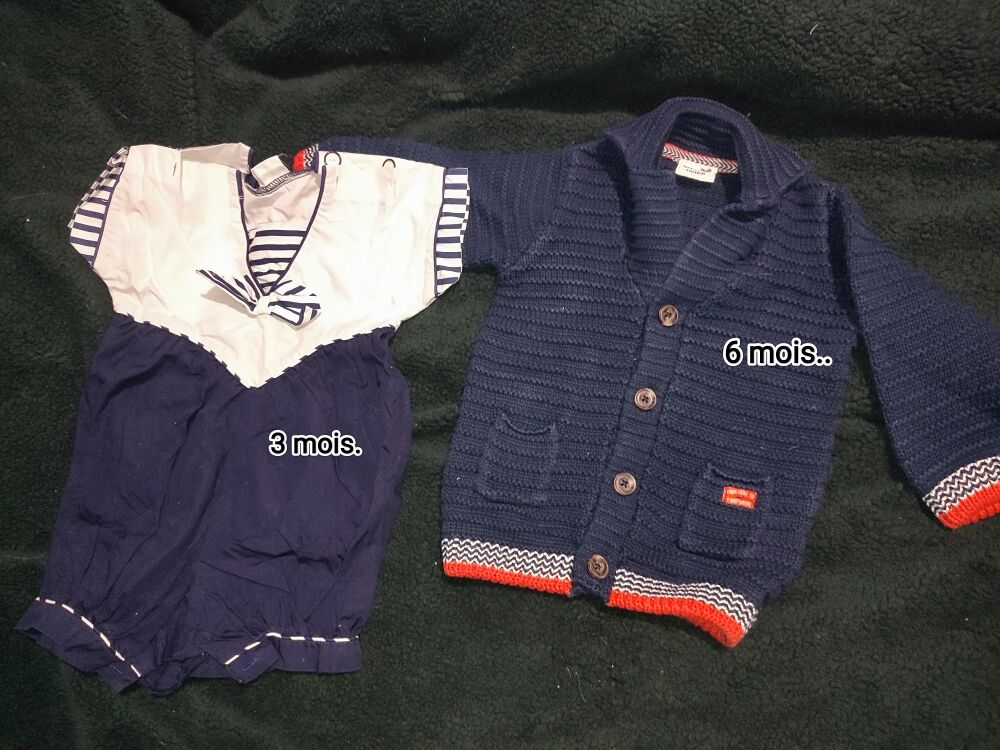Lot v&ecirc;tements b&eacute;b&eacute; gar&ccedil;on naissance. Vtements enfants