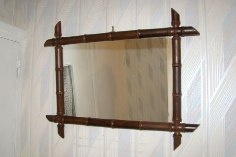Ancien miroir façon bambou - Epoque 1900 50 Gargenville (78)